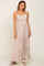 Taupe Animal Print Tiered Maxi Dress