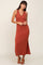 Rust Basic Shift Midi Dress
