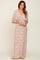 Ivory Double V Short Sleeve Maxi Dress