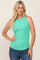 Mint Green Ribbed Basic Tank Top