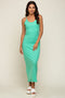 Mint Ribbed Sleeveless Maxi Dress