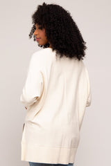 Cream Knit Long Dolman Sleeve Top