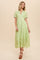 Lime Collared Button Down Midi Dress