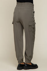 Olive Cargo Pocket Maternity Joggers