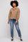 Mocha Velvet Textured Shirt Jacket