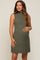 Olive Cable Knit Maternity Mini Sweater Dress
