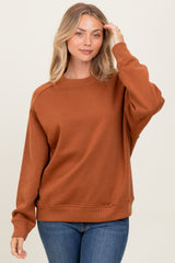 Camel Pullover Terry Crewneck