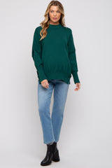 Emerald Knit Mock Neck Maternity Sweater