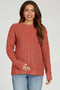 Rust Pattern Knit Maternity Sweater