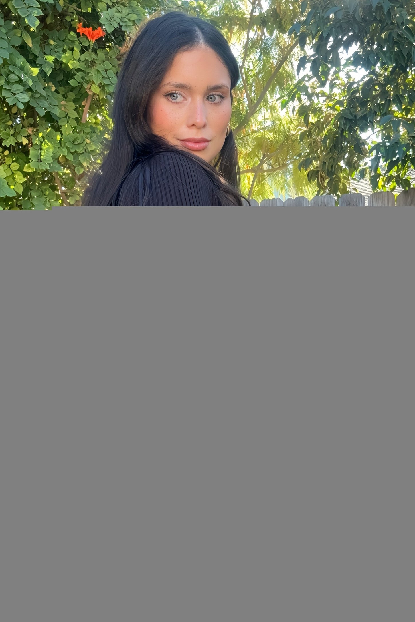 Black Ribbed Scallop Hem Long Sleeve Maternity Midi Dress