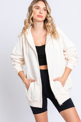 Cream Hooded Jacket