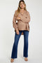 Navy Blue Raw Hem Bootcut Maternity Jeans