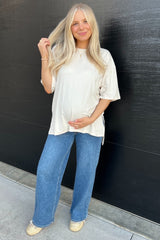Blue Wide Leg Maternity Jeans