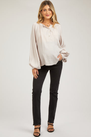 Black Slightly Distressed Skinny Jeans