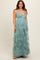 Mint Green Floral Lace Overlay Maternity Maxi Dress