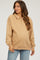 Taupe Collared Pullover Maternity Sweatshirt