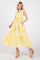 Yellow Sleeveless Tiered Colorblock Strap Maxi Dress