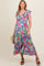 Periwinkle Ruffle V-Neck Tiered Maternity Maxi Dress