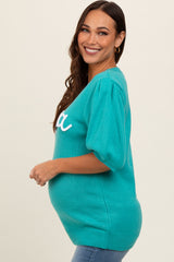 Teal Mama Maternity Sweater Top