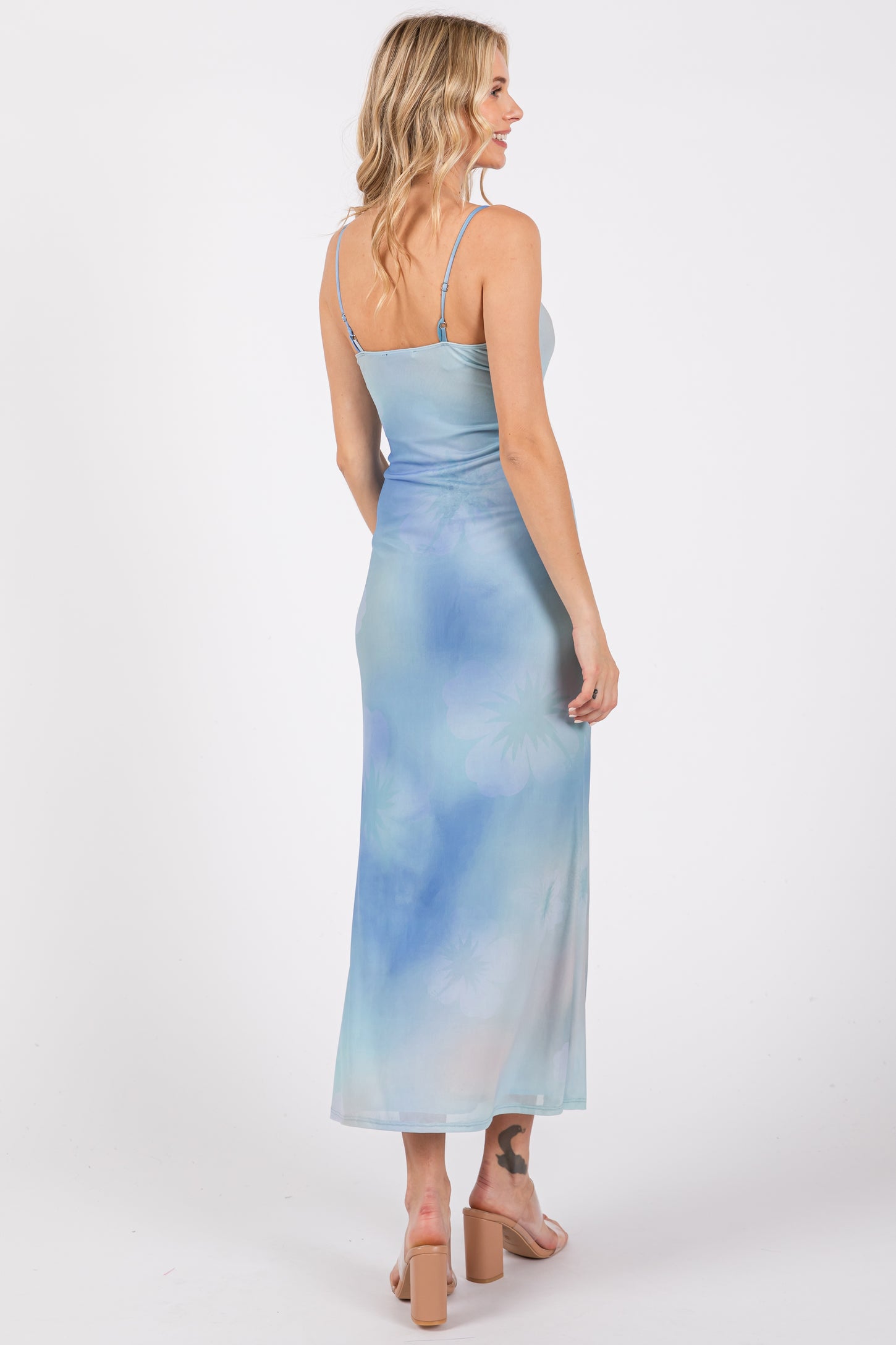 Light Blue Tie Dye Maxi Dress