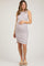 Pink Multi-Color Striped Ribbed Sleeveless Ruched Maternity Dress