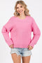 Pink Open Knit Sweater