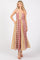 Pink Mixed Plaid Maxi Dress