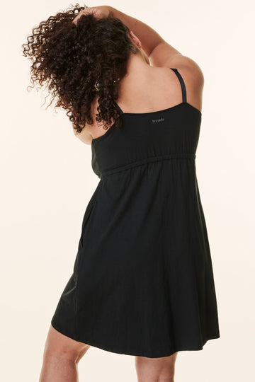 Black Bravado Drop Front Nursing Maternity Dress
