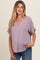 Lavender V-Neck Pin-Tuck Detail Maternity Top