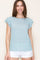 Teal Striped Ruffle Smocked Top