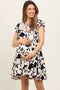 Black Floral Ruffle Lace Maternity Dress