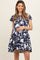 Navy Floral Ruffle Lace Maternity Dress