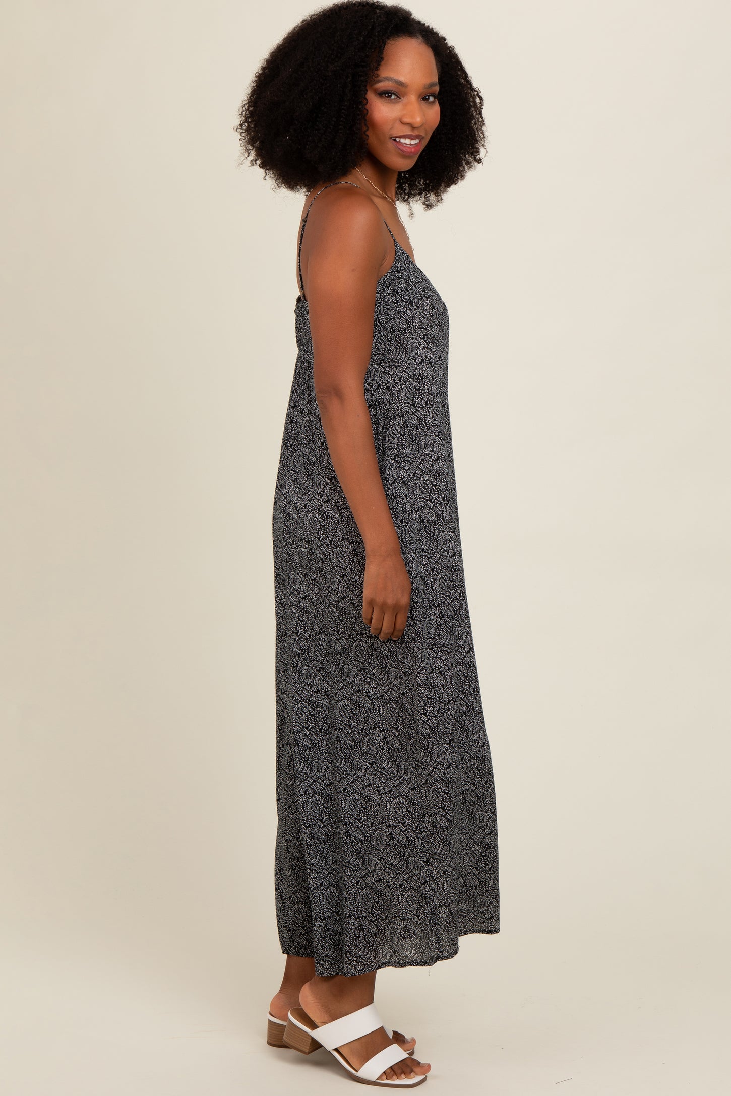 Black Paisley Print Jumpsuit