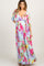 PinkBlush Mint Floral Sash Tie Maternity/Nursing Dress