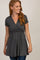 PinkBlush Charcoal Draped Front Nursing Top
