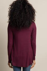 Burgundy Basic Long Sleeve Top