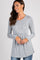 PinkBlush Heather Grey Soft Knit Peplum Top