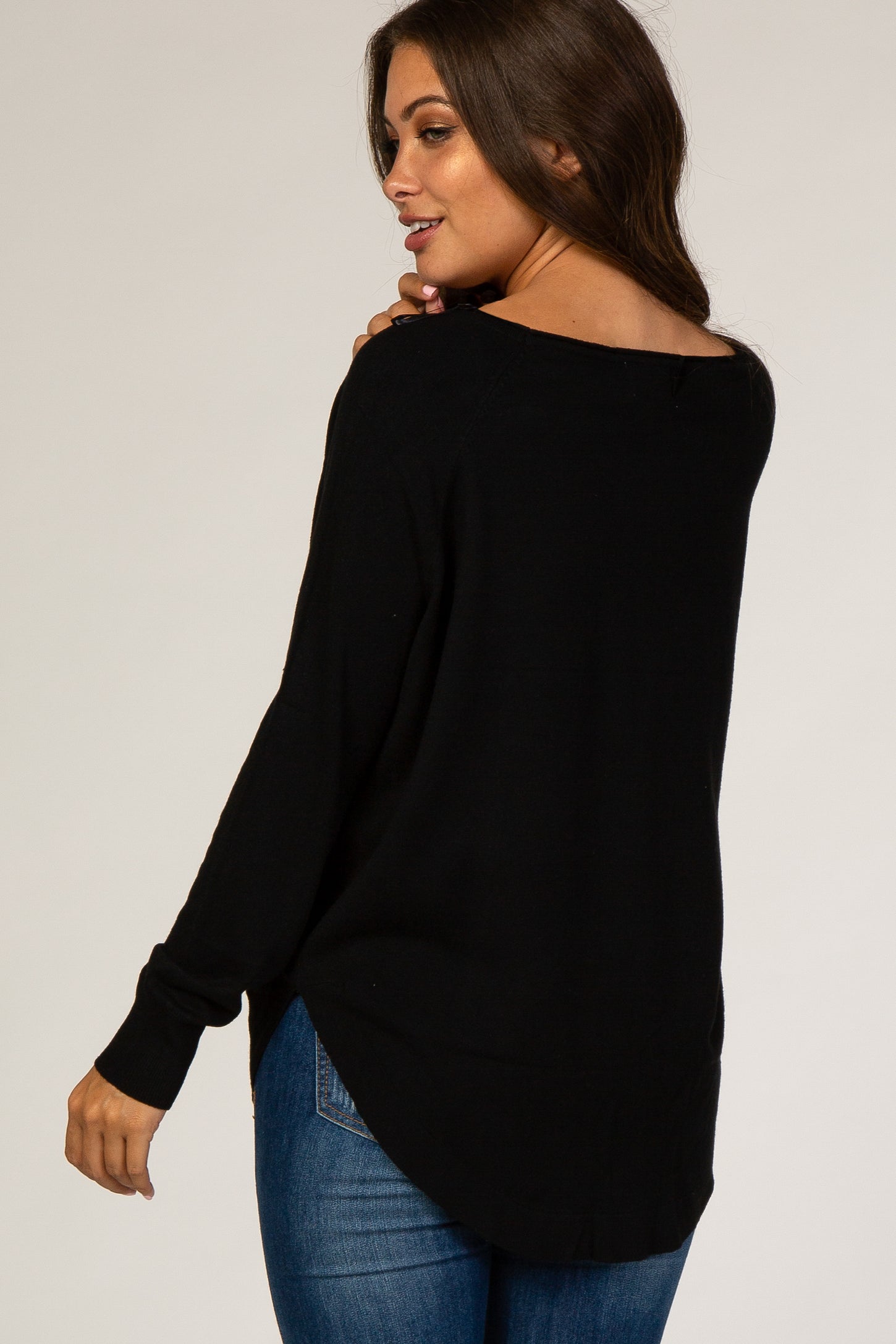 Black Soft Maternity Sweater