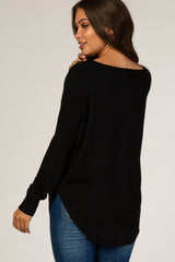 Black Soft Maternity Sweater