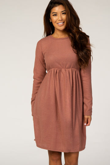 Rust Glitter Dress