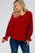 Red Bubble Ruffle Long Sleeve Maternity Top