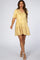 Yellow Animal Print Ruffle Sleeve Maternity Dress
