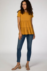 Mustard Tiered Top