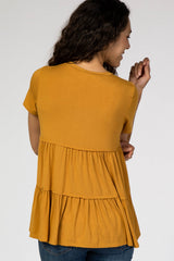 Mustard Tiered Top