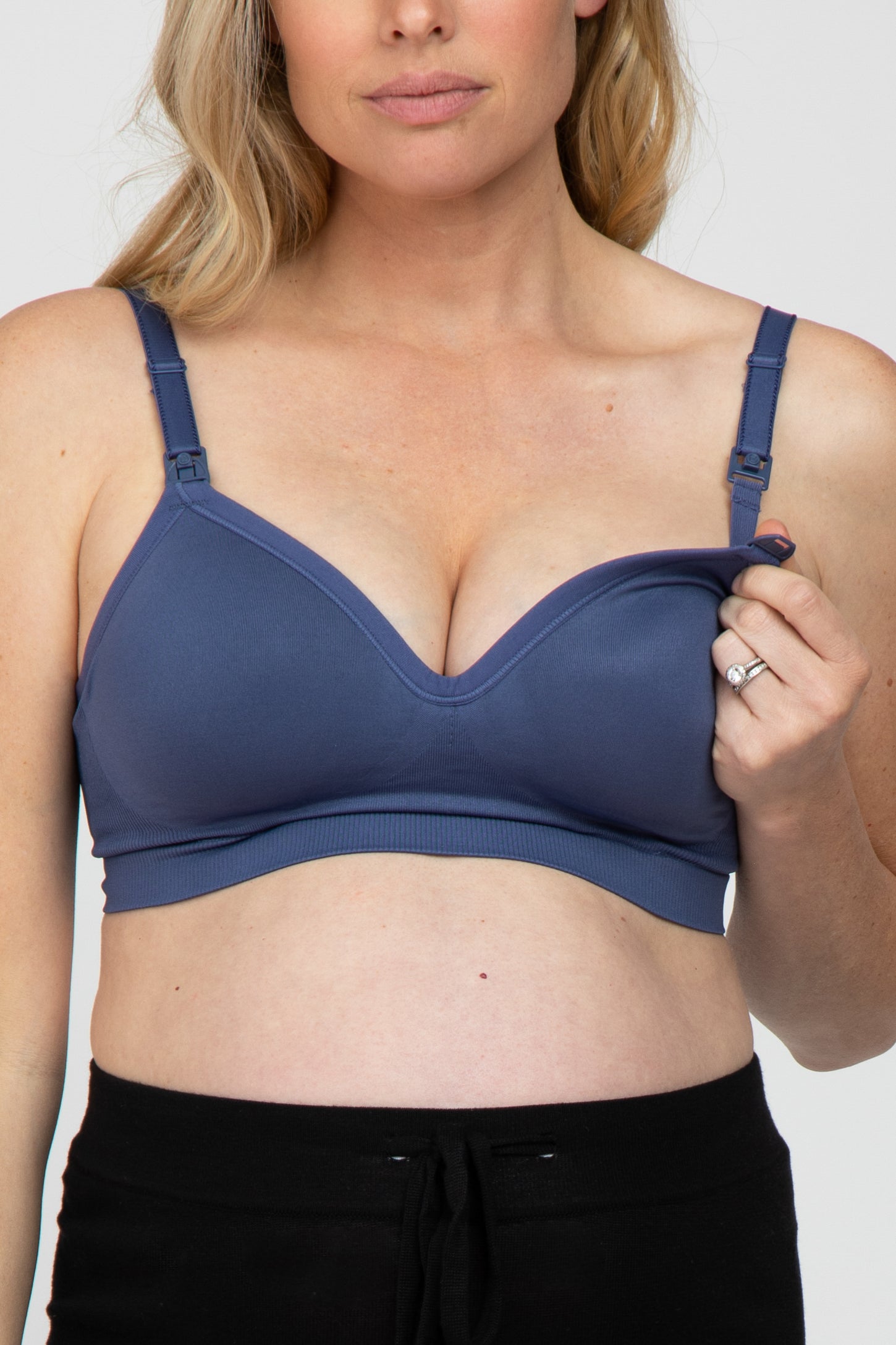 Navy Bravado Designs Plunge Nursing Bra