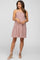 Mauve Tiered Maternity Mini Dress