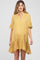 Yellow Floral Ruffle Hi- Lo Hem Maternity Mini Dress