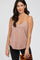 Mocha Curved Hem Tank Top