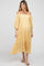 Yellow Tiered Maternity Midi Dress