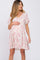 Pink Floral V-Neck Maternity Dress